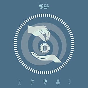 Bitcoin vector icon, cryptomoney