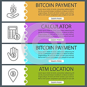 Bitcoin web banner templates set