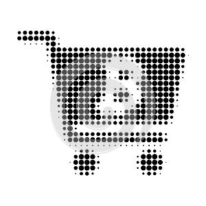 Bitcoin Webshop Halftone Dotted Icon