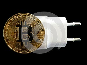 Bitcoin white plug