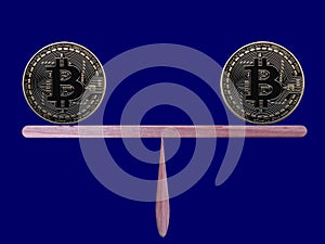 Bitcoins in balance