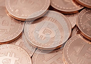 Bitcoins Close-up