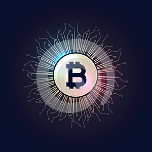 Bitcoins digital currency technology style background