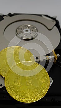 Bitcoins on a harddrive