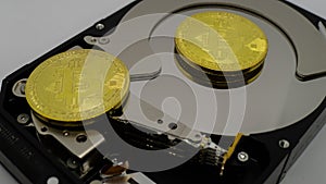 Bitcoins on a harddrive