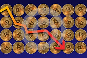 Bitcoins share prices fall