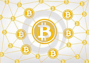 Bitcoinsymbol , coin illustration - bitcoin transfer