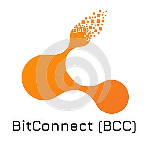 BitConnect BCC. Vector illustration crypto coin photo