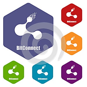 Bitconnect icon, simple style