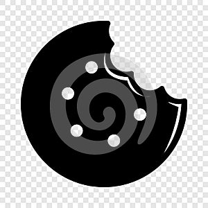 Bite biscuits icon, simple black style