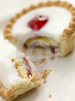 Bite of a Cherry Bakewell Tart