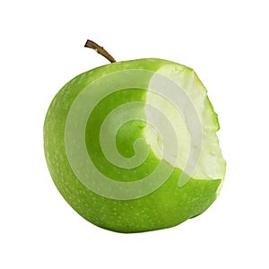 Bite green apple