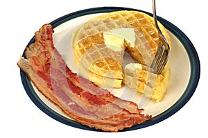 Bite of Waffles Isolated