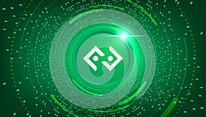 Bitkub Coin KUB coin cryptocurrency concept banner background