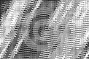 Bitmap pattern with pixel texture. Dotted gradient. Retro vector gradation of computer game bg. Abstract geometric