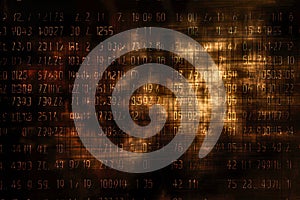 bits and bytes on a dark background. binary code. Generative AI