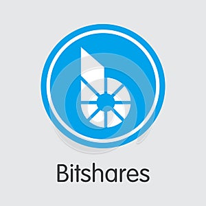 Bitshares - Cryptocurrency Logo. photo