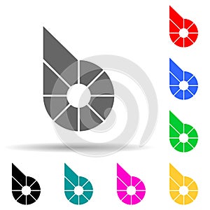 bitshares multi color style icon. Simple glyph, flat vector of crypto icons for ui and ux, website or mobile application
