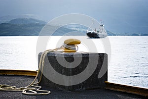 Bitt on the dock in Norway