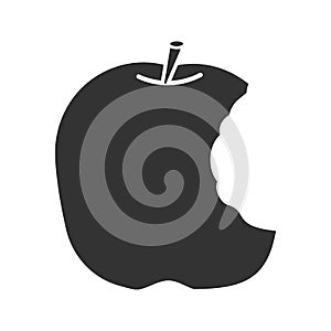 Bitten apple glyph icon