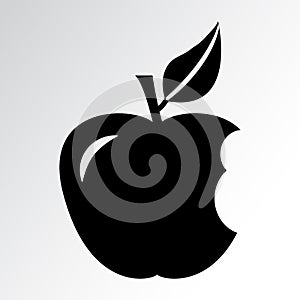 Bitten apple. Vector illustration