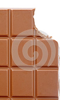 Bitten chocolate bar photo