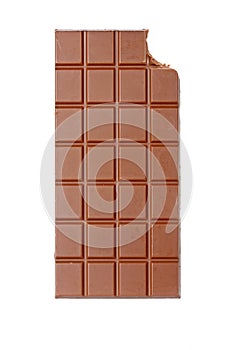 Bitten chocolate bar