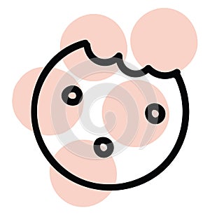 Bitten cookie, icon