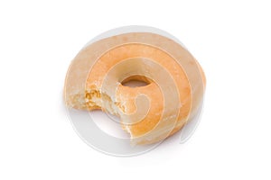 Bitten doughnut or donut isolated