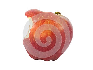 Bitten red apple