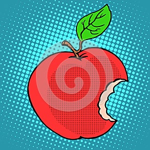 Bitten red Apple