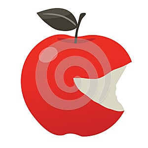 Bitten red apple Smiley