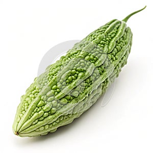 Bitter Melon (Bitter Gourd) isolated on white background photo