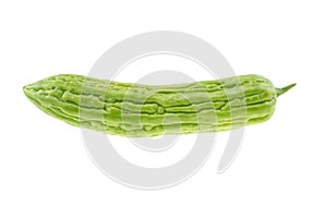 Bitter melon or slice bitter gourd with clipping path.