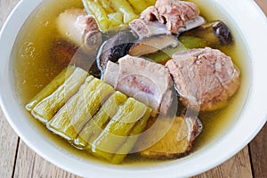 Bitter melon soup with pork ribs