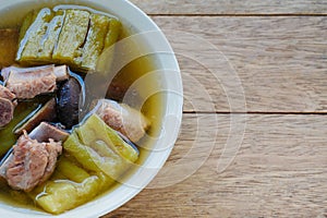 Bitter melon soup with pork ribs