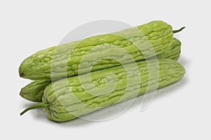 Bitter melon on white background