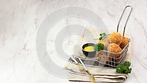 Bitterballen are a Dutch Meat Based Deep Fried Snack, Made by Making a Very Thick Stew Thickened with Roux and Beef Stock and