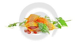Bittermelon isolated on white background