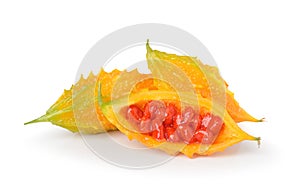 Bittermelon isolated on white background