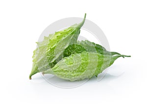 Bittermelon on white background