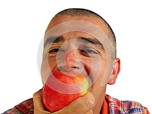 Bitting an apple