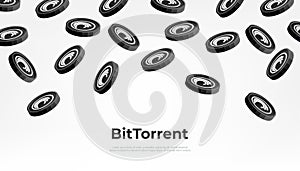 BitTorrent Token BTT falling from the sky. BTT cryptocurrency concept banner background photo