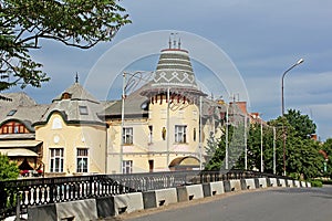 Biulding of former casino in Berehove, Ukraine