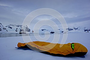 Bivvy bag camping on the 7th continent