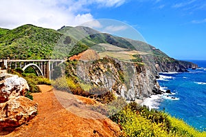 Bixby Bridge Along the Pacific Coast Highway in California