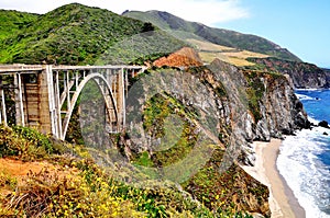 Bixby Bridge Along the Pacific Coast Highway in California