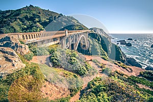 Bixby Bridge and Coastline at Big Sur