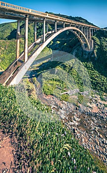 Bixby Bridge and Coastline at Big Sur