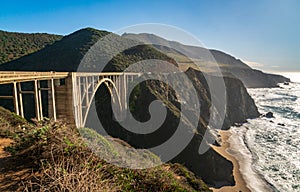 Bixby Bridge and Coastline at Big Sur